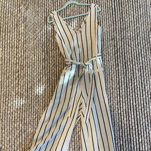 Madewell striped jumpsuit